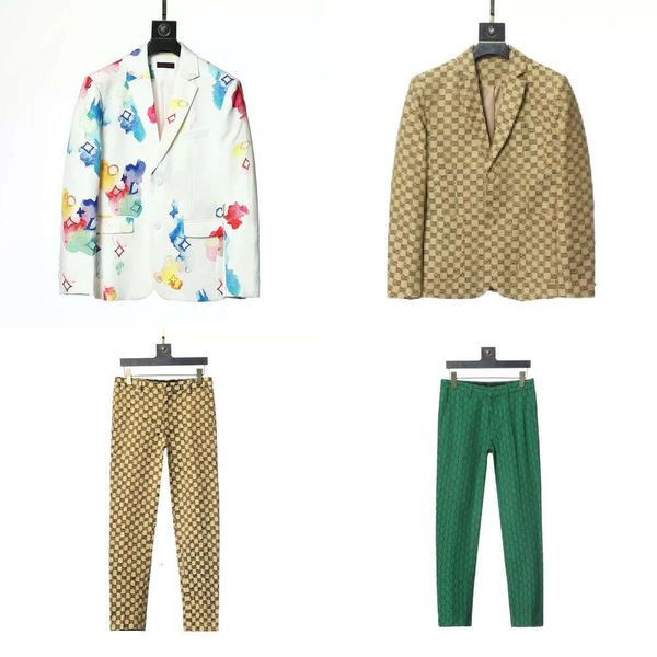 Herrenanzüge Modedesigner Blazers Man Classic Casual Floral Print Jacke Marke Langarm Männer Slimsuit Blazer -Mäntel Anzug