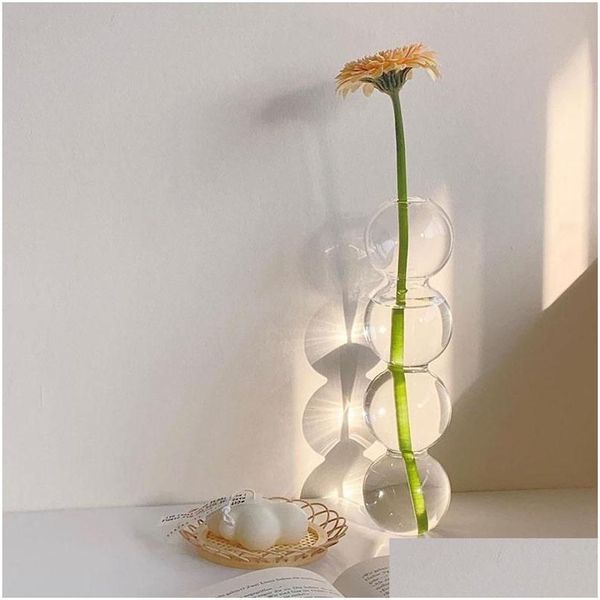 Vasi vasi in vetro disposizione floreale trasparente decorazione per casa decorazione del soggiorno creativo nordico ornamenti idroponici dhior dhdsu