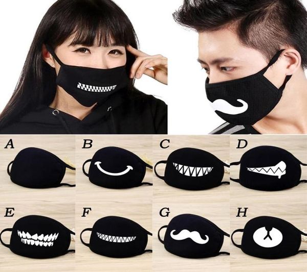 Maschere per la faccia di moda per donne mascarilla anime espressione del cartone animato denti muffi il respiratore facciale viso maschere antigelli D303410149