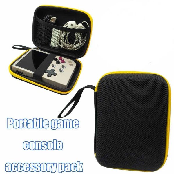 Casos Caso preto para bolsas de videogame portáteis Console Sacos de transporte à prova d'água para RG35xx Case Retro Handheld Game Console Case