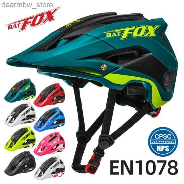 Maschere per cicli Caps Maschere Batfox Men Cycling Road Mountain Bike Capacete Da Bicicleta Casco per biciclette Casco Mtb Casco ciclistico Cascos Bicicleta L48