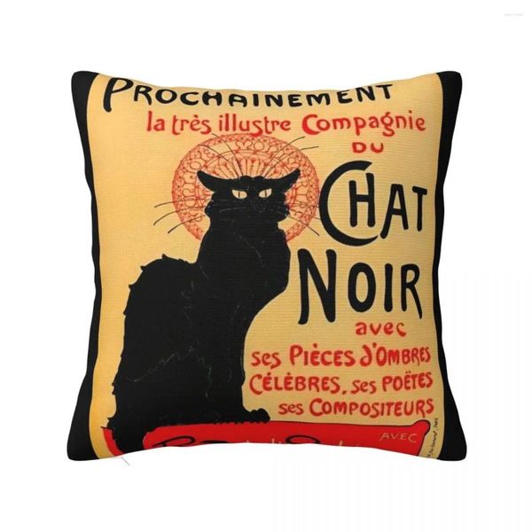 Cuscino vintage le chat noir france pubblicitario fustellamento di cuscino di Natale