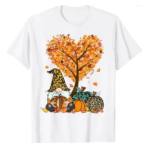 Camicie da donna è autunno voi graziosi gnomi gnomi di zucca foglie autunno t-shirt kawaii vestiti grafici magliette grafiche