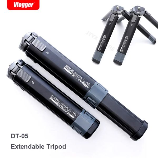 Tripods Vlogger DT05 MINI Tripod Stand Bracket Aluminiumlegierung Desktop Teleskopstativin Universal 1/4 