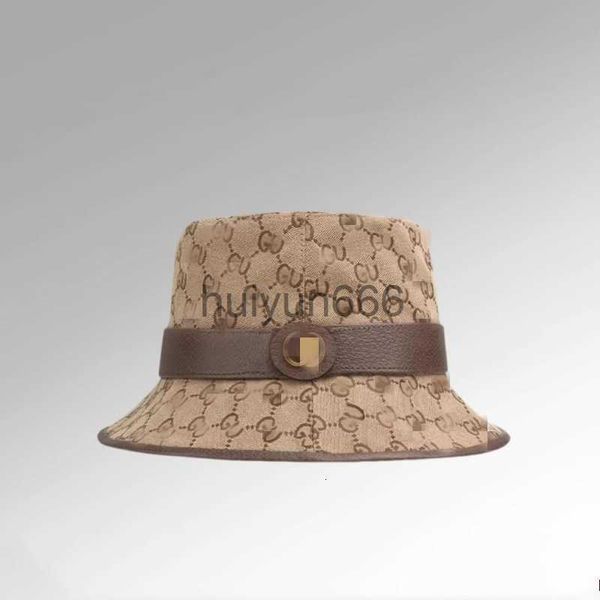 Chapéus largos balde desingers chapé de balde luxuria masculina e feminina chapéu de pescador de verão clássico combinação de couro casual proteção solar e chapéu de sol
