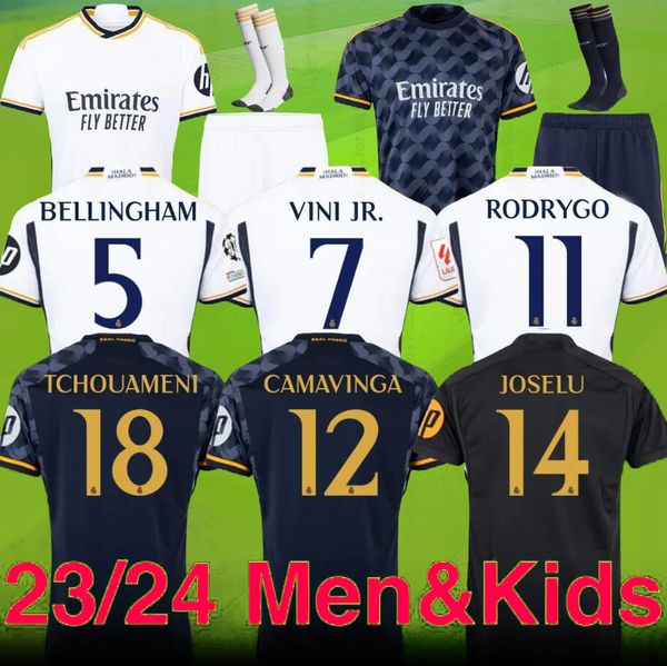 2023 2024 Real Madrids Bellingham Vini Jr Jerseys Kids Kits Kits de futeic