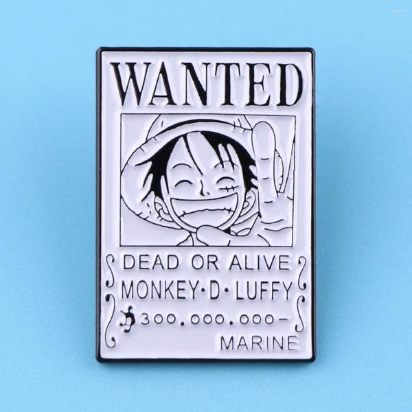 Broschen Anime One Piece Pin coole Abzeichen für Rucksäcke Männer Frauen Brosche Rucksack Rucksack Emaille Kleidungsschmuckschmuck Accessoire Fans