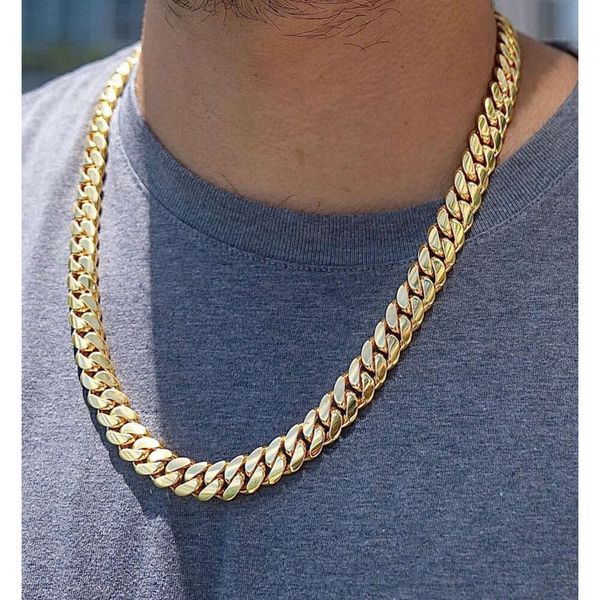 11mm Hip Hop Miami Cuban Link Chain 925 Sterling Silber Hip Hop Curb Silber Rapper Männer Kubanische Halskette