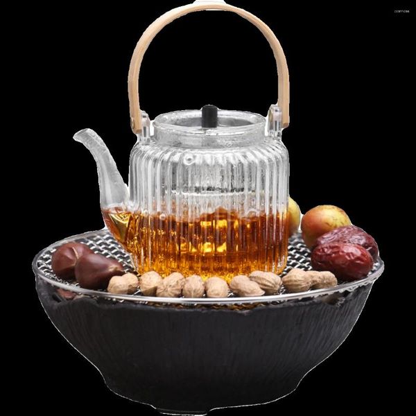 Tee-Sets Winter Herd Tea Brewing Pot Glass Cooker Elektrikkeramik Set Volles Haus in Home Innenkochen