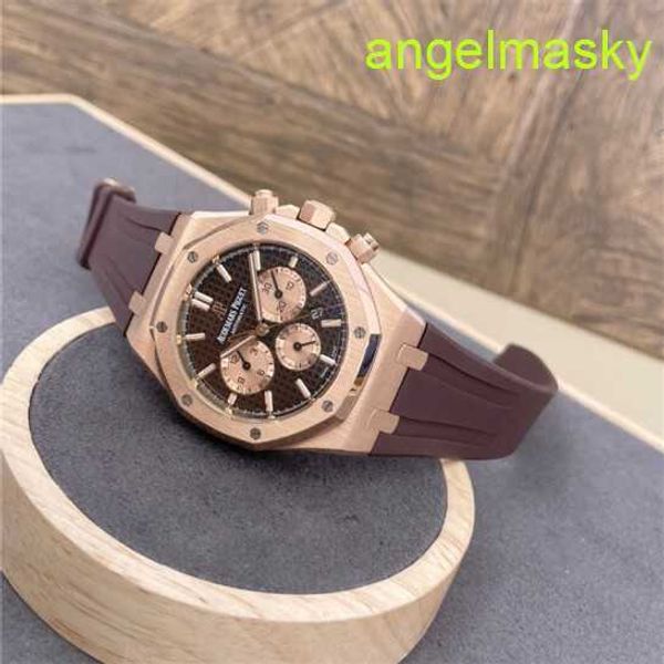 UNISSEX AP WRIST Relógio Epic Royal Oak Series 26331Or OO D821cr.01 Máquinas automáticas 18K Rose Gold Watch Mens 41mm Diâmetros