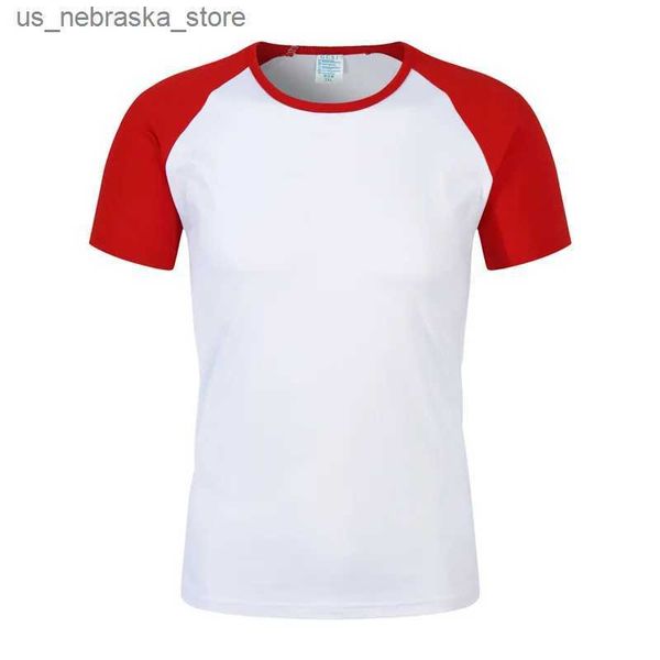 Camisetas raglan modal poliéster sublimação camisetas em branco brancas para crianças adultas de verão camisetas casuais de manga curta