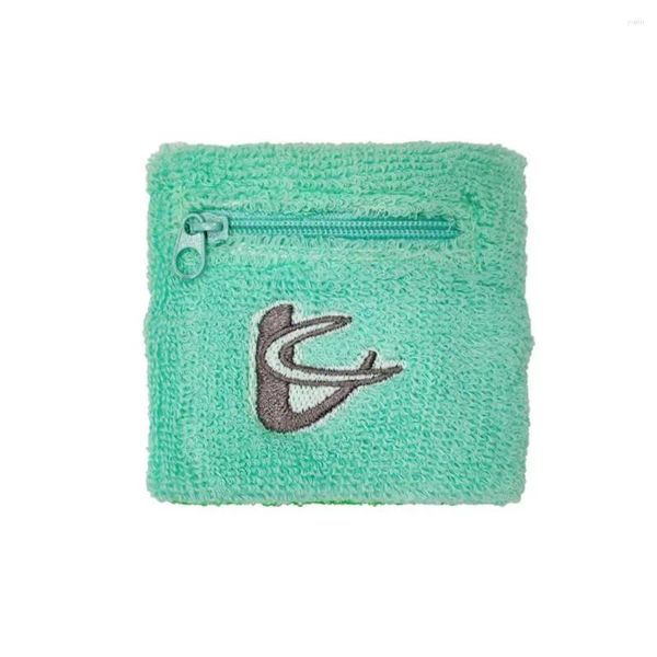 Supporto da polso Fitness Pocket Pocket Storage ricamato con mini borsetta con cerniera
