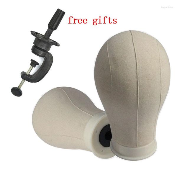 Treinamento para cabelos Manequim Cabeça da tela de tela Manikin Wig Stand Free Get T agulha do suporte