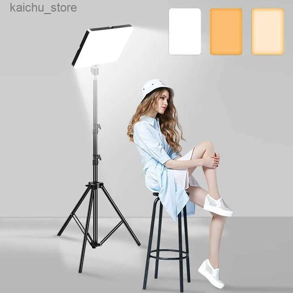 Kontinuierliche Beleuchtung 10 Zoll Foto LED Panel Light Selfie Dimmable Lighting Photo Studio Live Broadcast Fill Leuchte drei farbige Füllung Leuchte Y240418