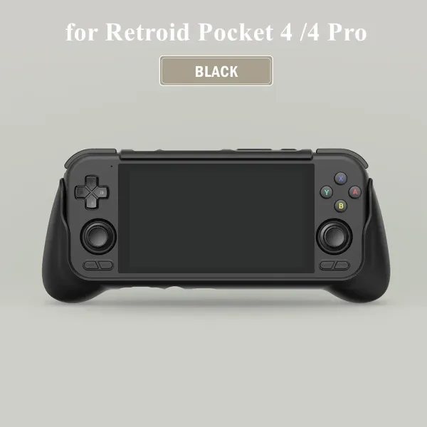 Casos Black Transparent Grip and Bag para Retroid Pocket 4/4 Pro Console Handheld Console Carry Case Retro Video Game Console