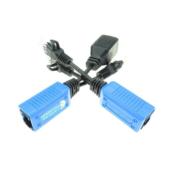 2024 1PAIR RJ45 SPLITER COMBINER CABLE APOE, две камеры POE Используйте один чистый кабельный кабельный кабельный кабельный кабель Pashive Power Cable 1. Для Upoe