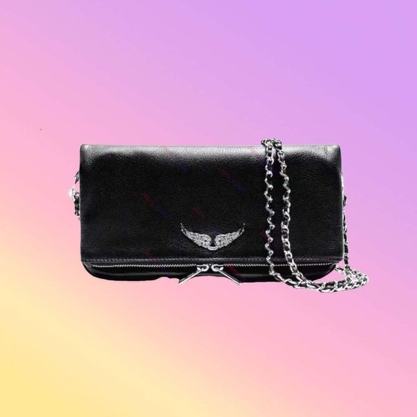 Bolsa de sac Zadig Voltaire Borsa Farfetch Zv Bag roccia Swing Swing Bag Womens Borse Spalla Manago Guida in pelle vera catena di pelle Luxury Frizione Flitta Brassa per corpo a croce 236