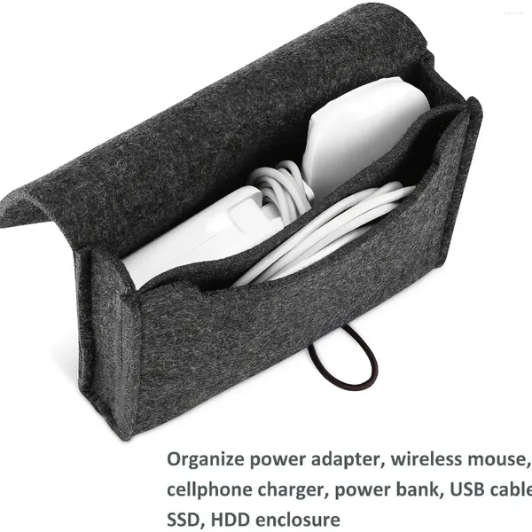 Wachboxen Stromadapter Hülle Speichertasche Filz tragbares elektronisches Zubehör USB Travel Cable Organizer