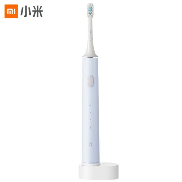 Produkte Neues Original Xiaomi Mijia wiederaufladbare elektrische Sonic Zahnbürste T500 IPX7 wasserdicht blau rosa weiß Zahnpinsel wählen