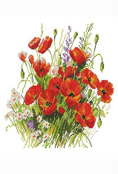 Factory Top -Qualität Cross Stitch Designs Blumenmuster Anfänger Stickerei