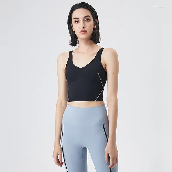 Yoga -Outfit Al Running Fitness Beauty Back Sport Unterwäsche Weibliche Weste sammeln Kleidung große Brüste zeigen kleinen BH