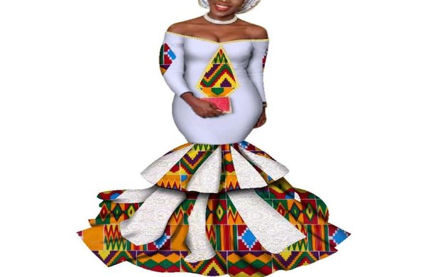 vestito Vestidos Dashiki Women039s Dress Cotone Stampa tradizionale abbigliamento africano Fish Coil and Ground Absing Women WY34231749095