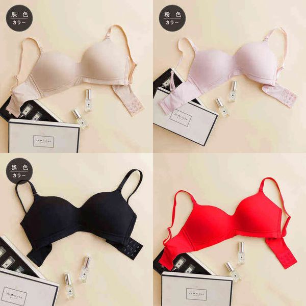 100% Frauen echte Seidenfutter mit außen glattem Stoff täglich bequemer drahtloser BH Bralette 2039 L220726 Lette