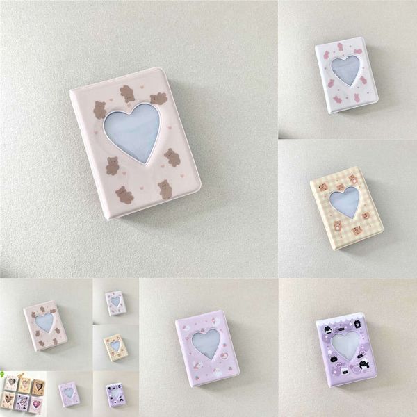 Cartoon Bear Photo Álbum de 3 polegadas PhotoCard Holder Cards Cards Cards Colete Recolher 40 Bolsos Mini Instax Fotos Polaroid Album