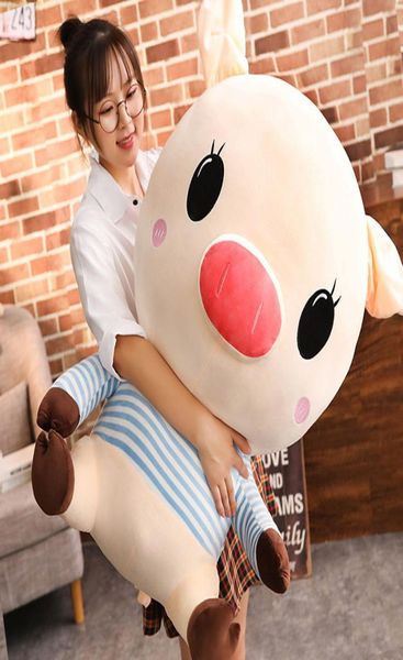 Dorimytrader Funny Cartoon Big Head Schwein Plüschspielzeuggigant Stoffteed Anime Piggy Puppe kreatives Kissen für Kinder Geschenk Deco 31inch 80C5179307