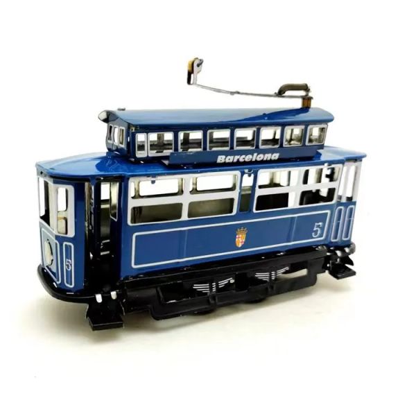 Toys Erwachsene Kollektion Retro Wind -up Toy Metal Zinn Barcelona Alte Straßenbahn Mechanical Toy Clockwork Toy Figuren Modell Kinder Geschenk