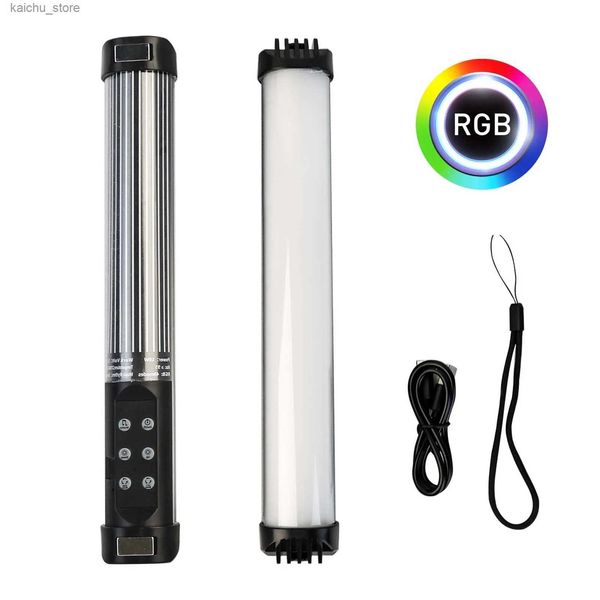 Iluminação contínua Mini RGB Magnet Photography Light 2700-7500K Fotografia portátil Luz de barra de enchimento LED para vídeo Vlog YouTube Y240418