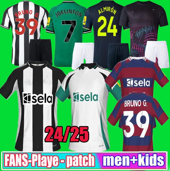 3xl 4xl 23 24 Bruno G. Jerseys de futebol Tonali 2024 2025 Wilson Saint Newcastl es Maximin Isak United Football Cirtle Home Away Terceiro Player Versão Kids Men Kit Men Kit Men Kit