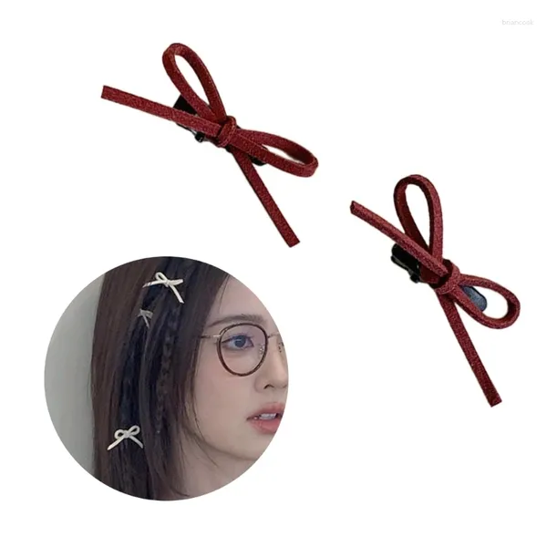 Clip per capelli Clip Bow 2000s Balletcore Piccola forcina piatta elegante per mazzi