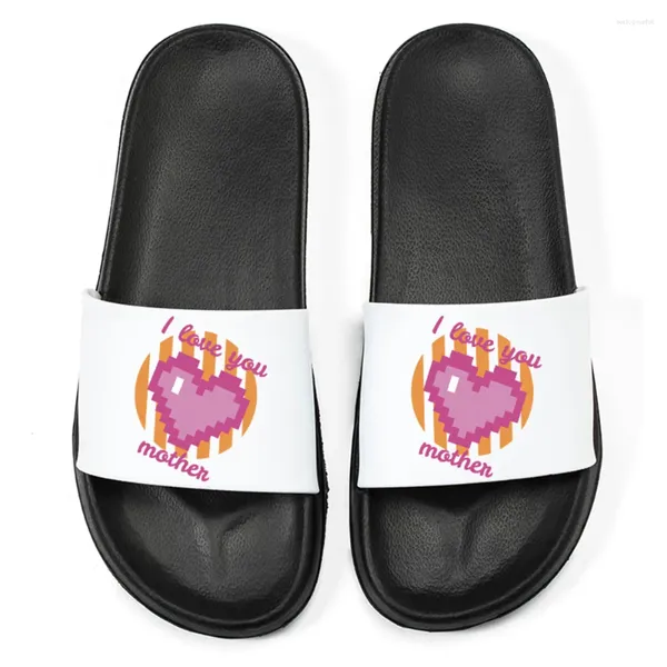 Terlik Moda Kadınlar Baskı Platformu Sole Sandalet Yaz Ayakkabıları Çift Plaj Slaytları Ev Duş Kapalı Banyo