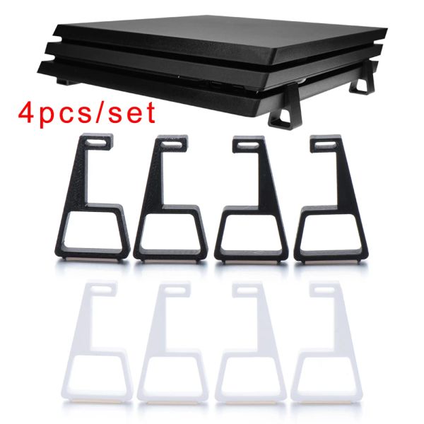 RACKS 4PC Novo console de jogo Horizontal Suporte de suporte de resfriamento Stand para desktop Stand para Sony PlayStation4 ps4 Slim Pro Acessórios de jogo