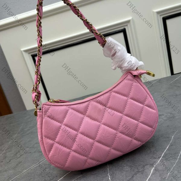 2024 Designerinnen Frauen Crossbody Schulter Handtasche Lady Hobo Unterarmtasche echte Lederbeutelbeutel Kette Messenger Taschen Klassischer Buchstaben Diamant Muster 10a