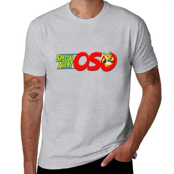 Herren-T-Shirts 2024 Ästhetische Männerhemd Spezialagent Oso Cartoon zeigt lässige T-Shirt Custom Short Sleeves Pure Cotton Tops Streetwear Streetwear