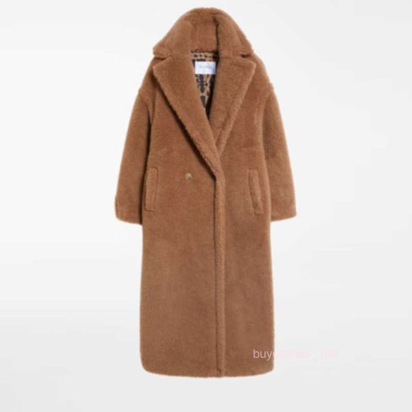 Cappotto da donna in cashmere designer cappotto di moda maxmaras womens orsacchiotto lana cammica