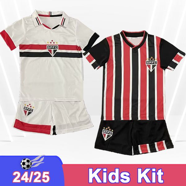 24 25 Sao Paulo Kids Kit Soccer Jerseys Diego Gabriel Arboleda Nestor Calleri Igor.V Costa Home Away футбольные рубашки