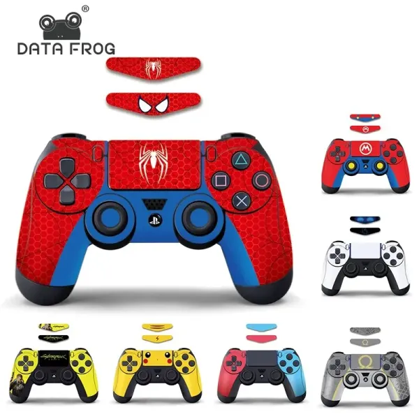 Joysticks 2024 New 9 Styles Protective Sticker Cover für PS4 Pro Slim Skin Decal für Sony PlayStation 4 Game Controller Accessoires