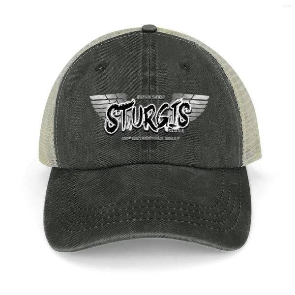 Berets 82. Sturgis Motorrad Rally 2024 Cowboyhut Hip Hop Hats Mann Frauen