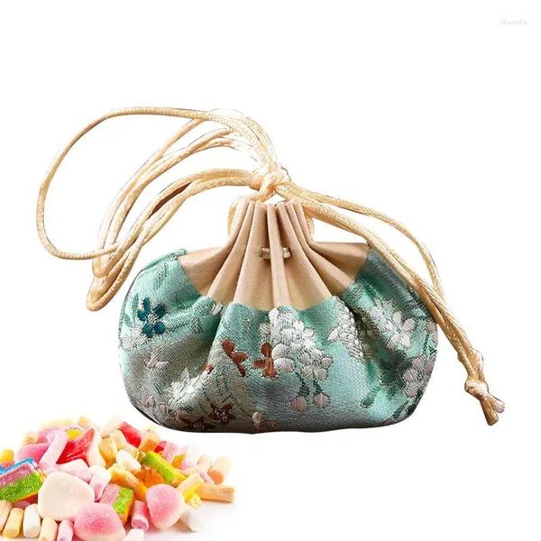 Bolsas de armazenamento de aroma chinês Sachet Silk Brocade Coin bolsas de jóias de jóias de jóias