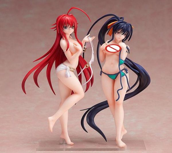 Libere a escola dxd rias gremory akeno himejima swimsuit pvc ação figura anime sexy girl modelo brinqueds presente5088459