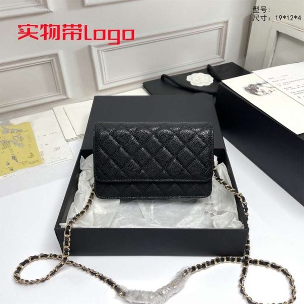 Дизайнерские каналы сумочка сумка Siaoxiangfeng Classic Woc Wealth Wealth Pack Caviar Одно плеч