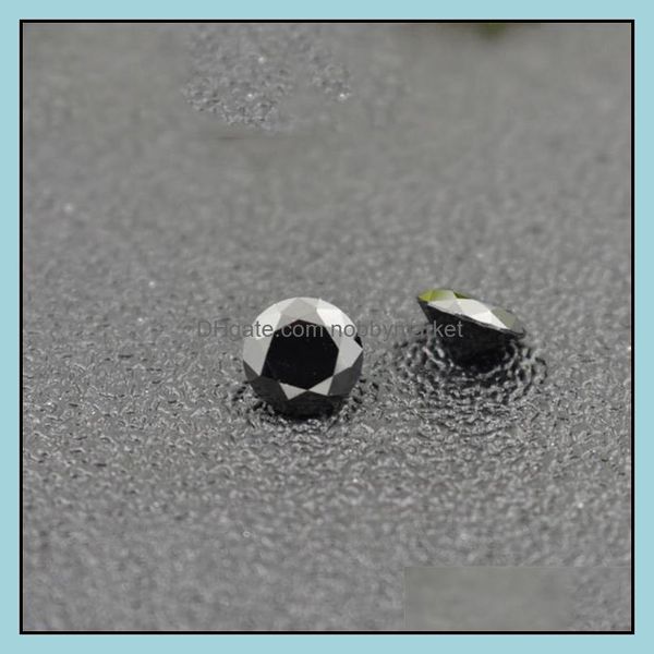 Loose Diamonds 3a kleiner Größe Schwarzer CZ Steinpreis losen für Schmuck, die 0,8-1,5 mm rund gut geschnittene Labor erstellen Kubikzirkonia 1000 Stück OTORC