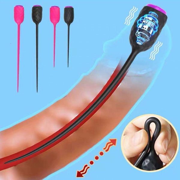 Catetere vibratore uretrale giocattolo sexy per uomini plug del pene di dilatatori di dilatatori di massager e occhio mascolistica mastUrbatore per adulti 10 frequenza