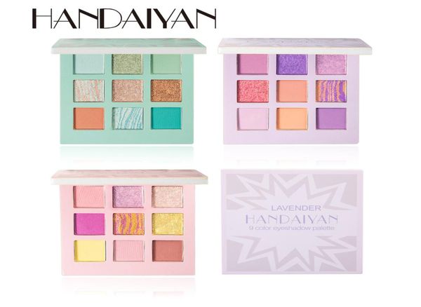 Handaiyan Eyes Eyeshadow Pallete 9 colorido Shimmer Pigmented Shadow Shadow Maquillage Matte Shimmer Eye Shadow Powder Beauty5284026