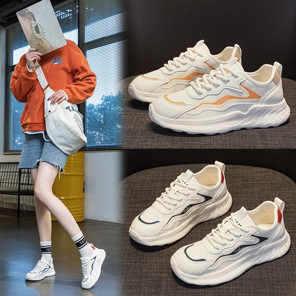 Scarpe leggere e versatili Nuovo stile primaverile per studentesse casual e traspirabile Aumentate scarpe da corsa sportive con sola spessa