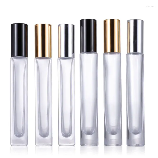 Garrafas de armazenamento 100pcs/lote 10ml luxo espesso transparente transparente spray perfume garrafa de garrafa quadrada reabastecida rolo vazio