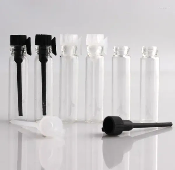 Garrafas de armazenamento 10000pcs/lote 1ml 2ml Mini Glass Perfume Vials Amostra para óleos essenciais Parfume SN399